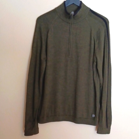 Smartwool Men's Ripple Ridge Half Zip Merino Wool Pullover Sweater Size L Olive - Picture 1 of 13